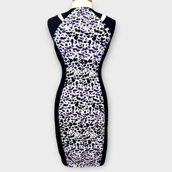Cache Abstract Animal Print Bodycon Sheath Dress Sz 10 Sexy Glam Y2K Mob Wife - Picture 5 of 11